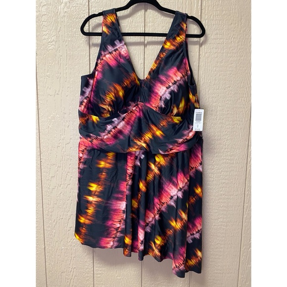 Torrid ASYMMETRICAL HEM SWIM DRESS SHORT LENGTH STRIPE TIE DYE | multiple sizes - Picture 10 of 12